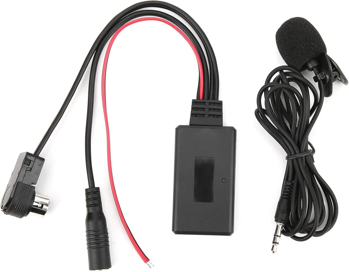 SnelShoppen - Bluetooth 5.0 AUX Kabel Adapter met Microfoon, Geschikt voor Auto Audio Systemen, Ideaal voor Muziek Streaming en Handsfree Bellen