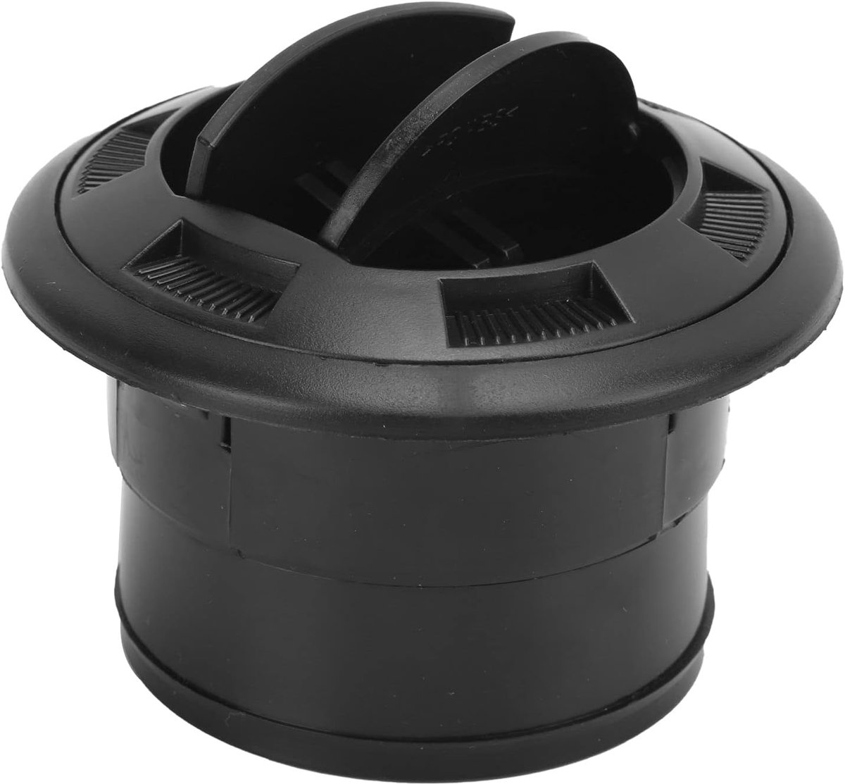 SnelShoppen - 75mm Ventilatie Opening - Zwarte Ronde Uitlaat voor Verwarming en Ventilatie - Universele 75mm Aansluiting voor Bus en RV - Eenvoudige I