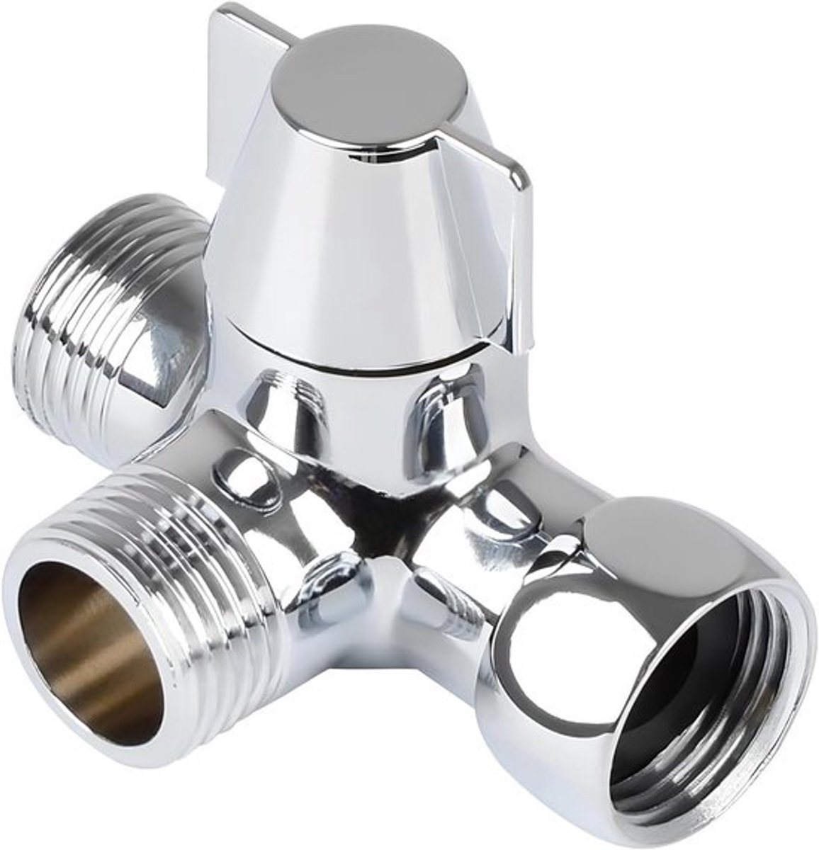 Drieweg Douche Adapter, Transformator Ventiel voor Badkamer, G1/2 Inch Messing Douche Schakelaar, Geschikt voor Douche Spray, Toiletten en Bidets