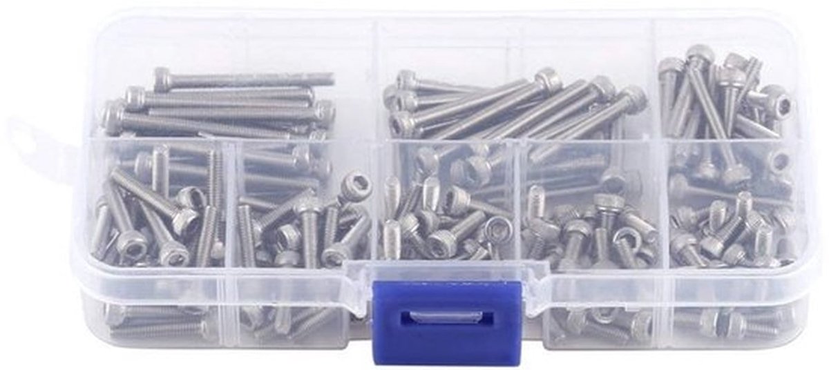 Complete Set van 160 M3 RVS Schroeven, Precisie Hex Socket Hoofdbevestigingen, Roestvrij en Corrosiebestendig Reparatie Gereedschap