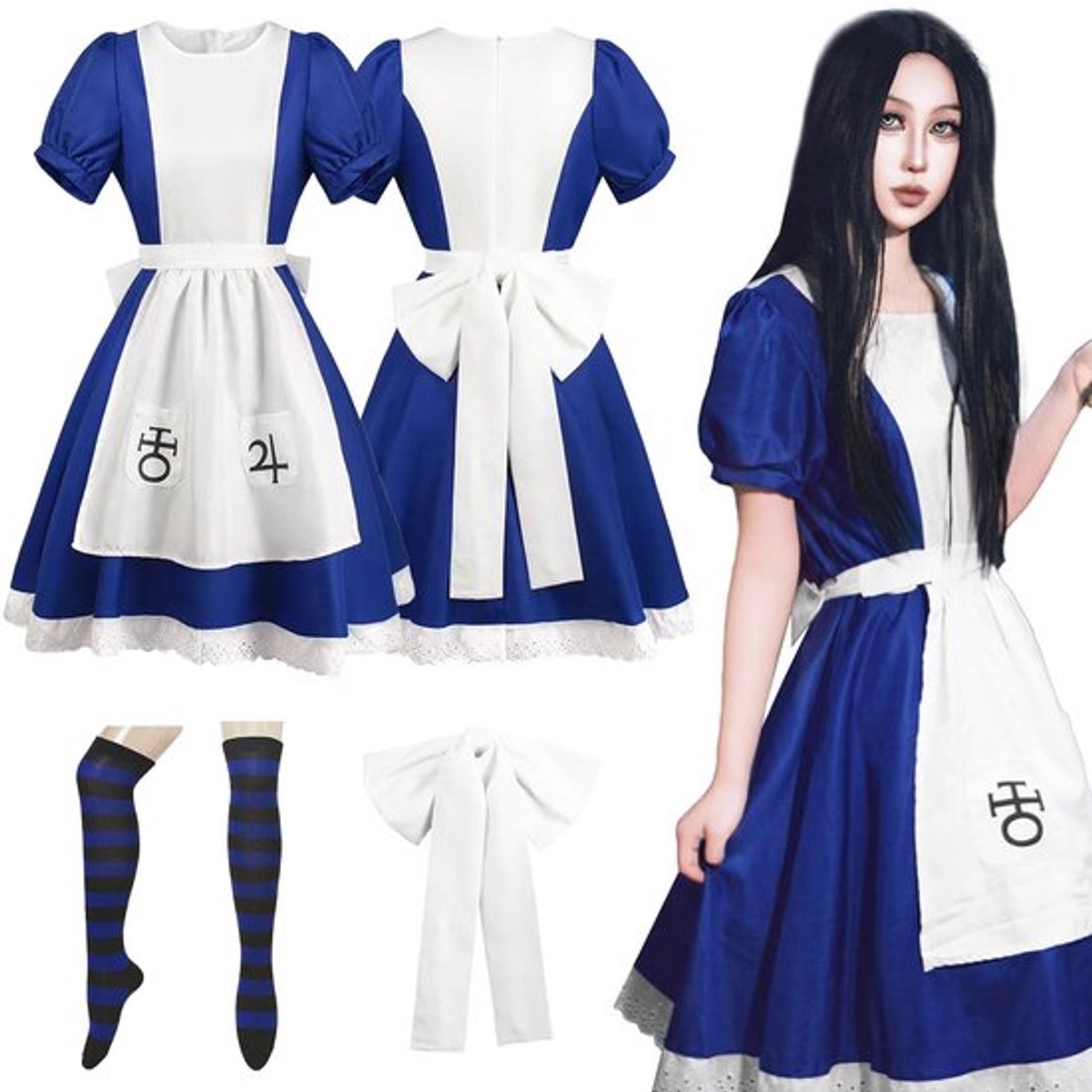 Dienstmeisjesjurk - Cosplay Kostuum - Halloween/Carnaval Kostuum - Gaming Kostuum - 6 maten beschikbaar
