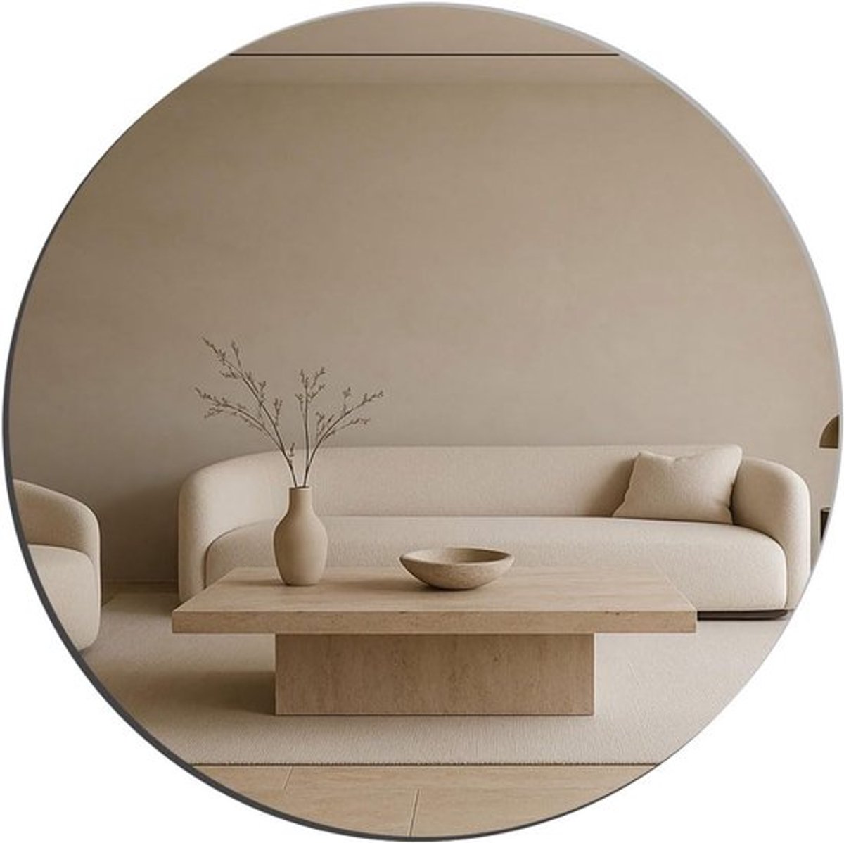 Grote Ronde Zelfklevende Acryl Spiegel van 30 cm voor Wanddecoratie in Badkamer en Woonkamer, Ideaal als Decoratieve Spiegel en Wandaccessoire