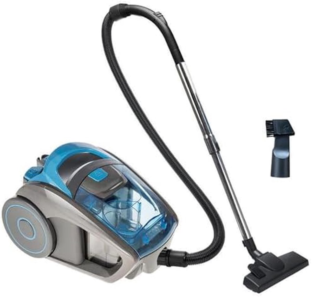 Cilinder Stofzuiger - Zakloze Stofzuiger - Efficiënt Schoonmaken - Lichtgewicht Ontwerp - 1.5L Stofbak - Blauw