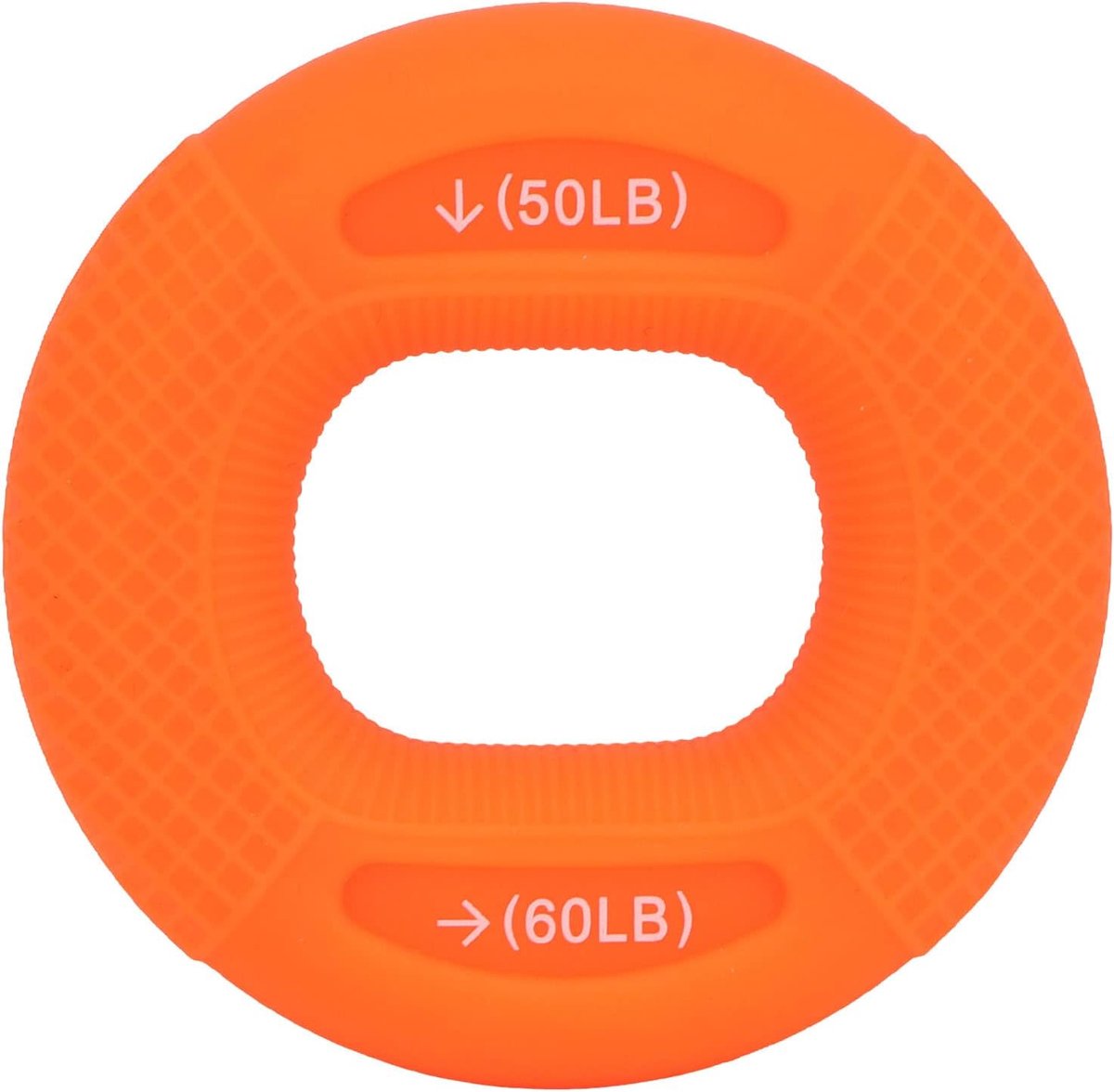 SnelShoppen - Handle Amplifier 50-60 lb Silicone Dubbele Sterkte Stress Verlichtings Grip Trainer Ring voor Vinger Oefening Thuis en Reizen - Oranje