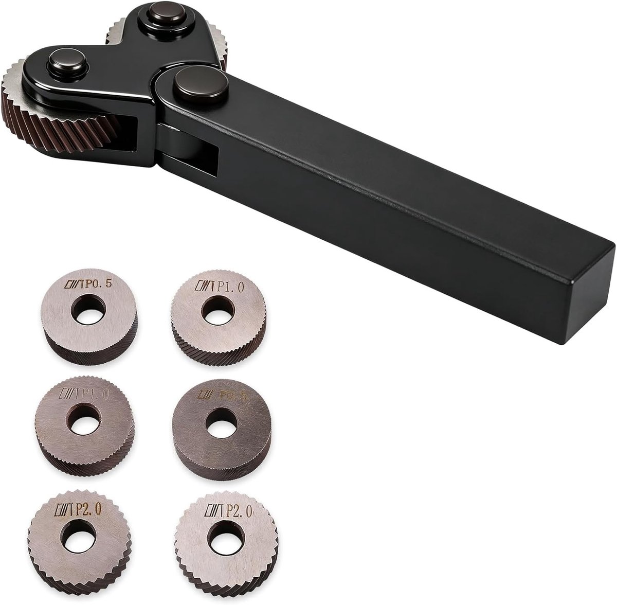 SnelShoppen - 7-delig Knurled Wheel Set, 26 x 8 x 8 mm Stalen Knurled Gereedschap voor Draaibank en Metaalbewerking, Professionele Workshop