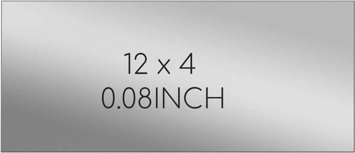 SnelShoppen - 1 stuk 304 roestvrijstalen plaat 305mm x 100mm x 2mm, 2mm dikke roestvrijstalen plaat voor ambachten, DIY, industrie en huisdecoratie