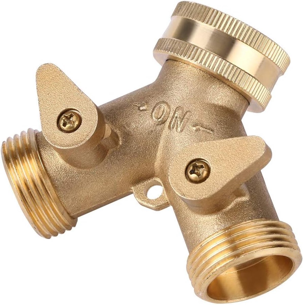 SnelShoppen - 2-Weg Slang Splitter Tuinslang Koppeling 3/4" Kraan Adapter van Massief Messing voor Tuin Irrigatie - Duurzaam en Ergonomisch
