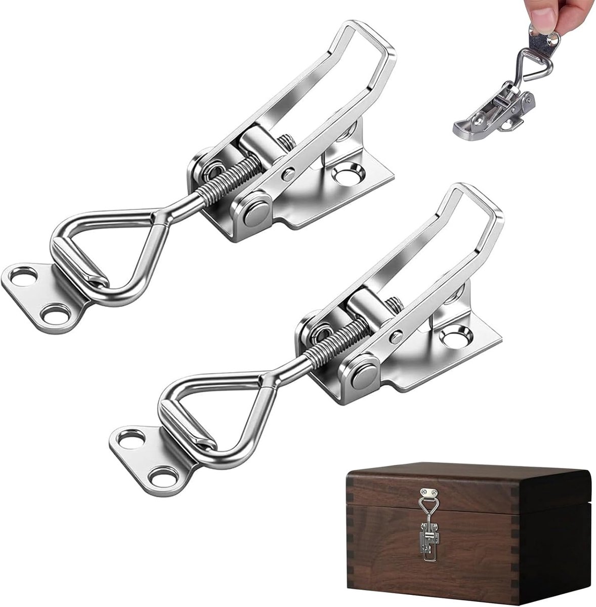 Tension Klemmen 2-Delig - Roestvrij Staal - Verstelbaar - Perfect voor Deuren en Kasten - ShopVlot
