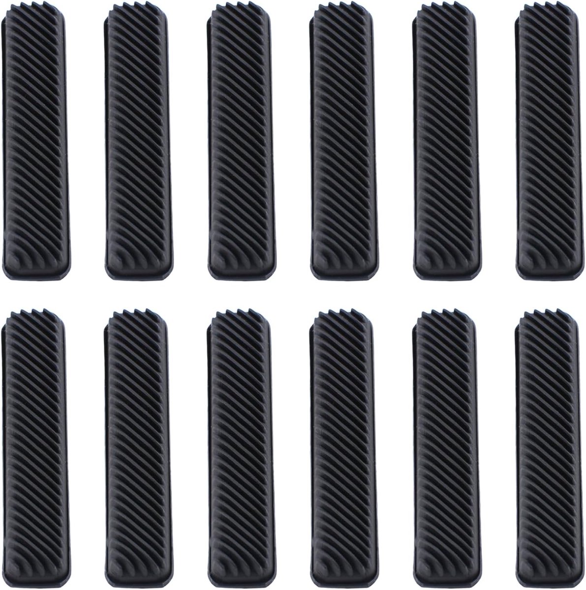 SnelShoppen - 12 Stuks Zwarte Siliconen Bumpers, Zelfklevende Anticollisie Pads voor Keuken, Meubels, Deuren, Lades, Geluidsreductie en Bescherming va