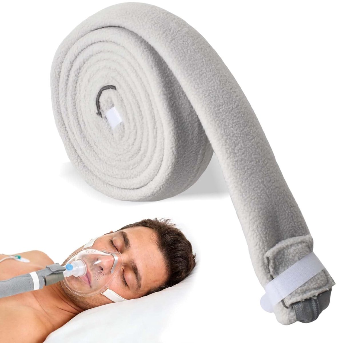 SnelShoppen - CPAP Slang Bedekking 1.8m Universele Isolerende Slangbescherming met Rits, Anti-Condensatie, Stofdicht & Herbruikbaar voor CPAP en Ander