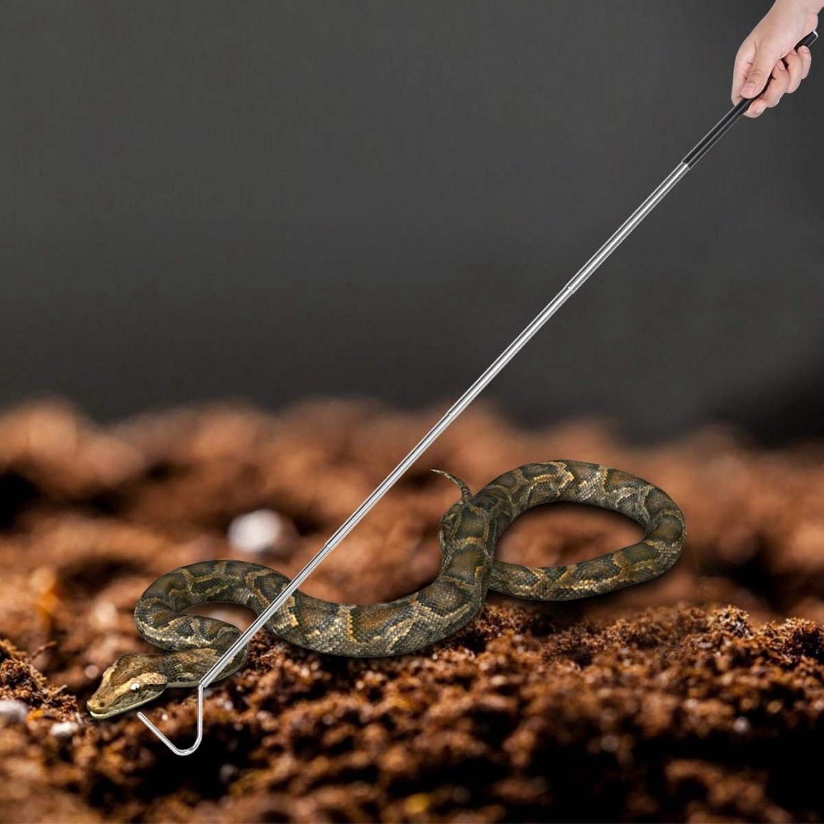 Snake Capture Hook - Slangenvangen - Duurzaam en sterk - 100 cm - Telescopisch ontwerp - Geschikt voor reptielen - Handig voor terrarium