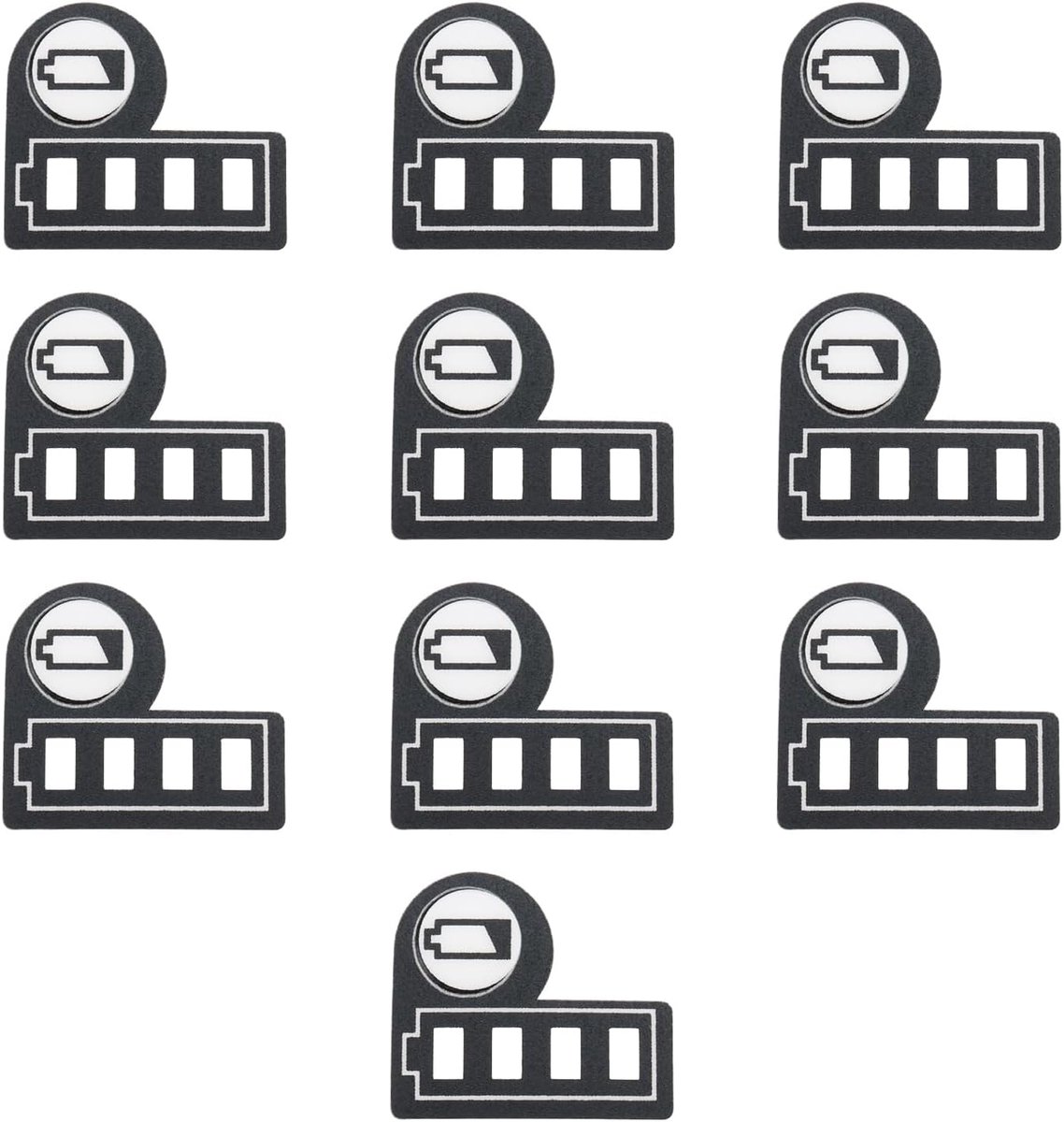 SnelShoppen - 10 Stuks Batterij LED Sticker Label 22x19x10mm Geschikt voor Makita Accu's BL1830 BL1430 - Zelfklevend, Verbeterde Batterijstatus, Eenvo