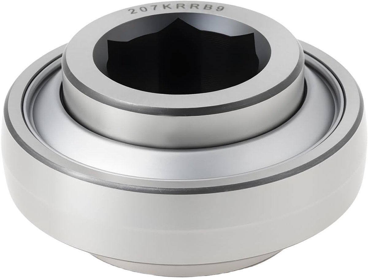 SnelShoppen - EMSea 1-1/8" Hex Lager 207KRRB9 Compatibel met John Deere Vervangingen AE30587 AE29309 HPS102GR Voor Tuinmachines en Landbouw