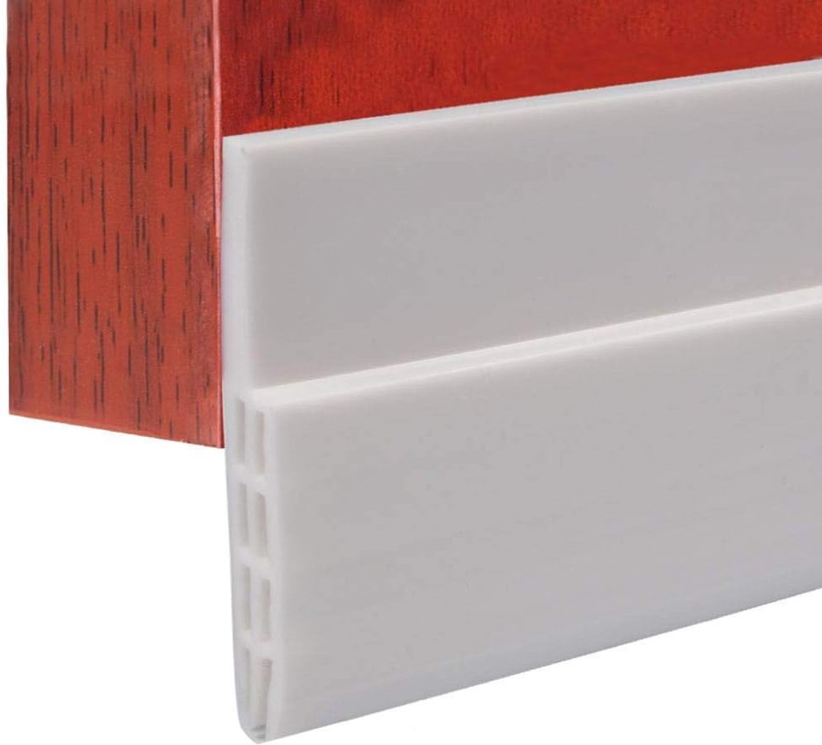 SnelShoppen - Zelfklevende Deurschraper, Dichtstrip voor Binnen- en Buitendeuren, Geluiddempende en Weerbestendige Isolatie, 100cm Wit, Geschikt voor
