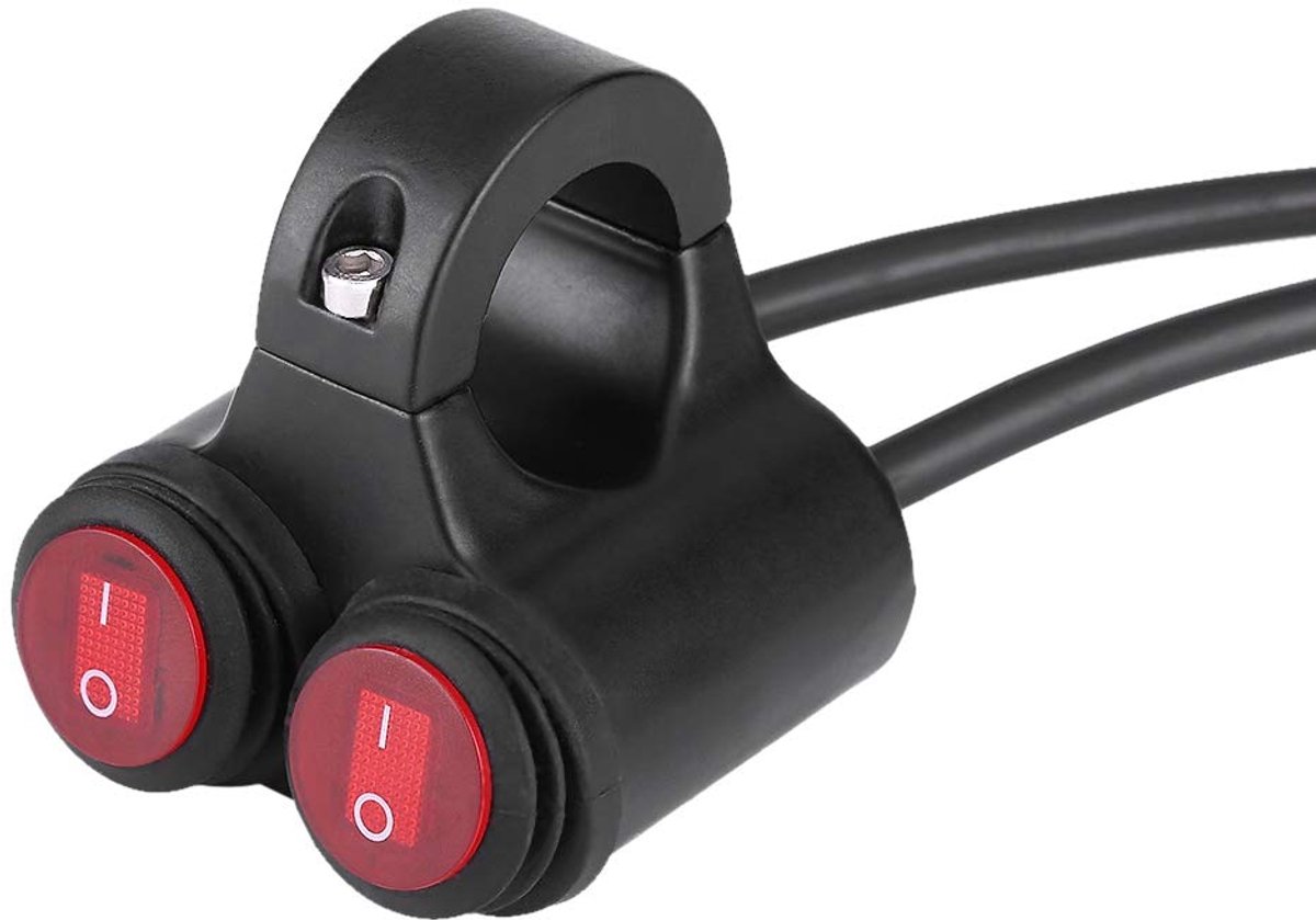 SnelShoppen - Universele Motorfiets Handgreep Schakelaar 22mm - 4 Functies - Aluminium Legering - Verlichting, Rem, Mistlampen, Toeter - Duurzaam en W