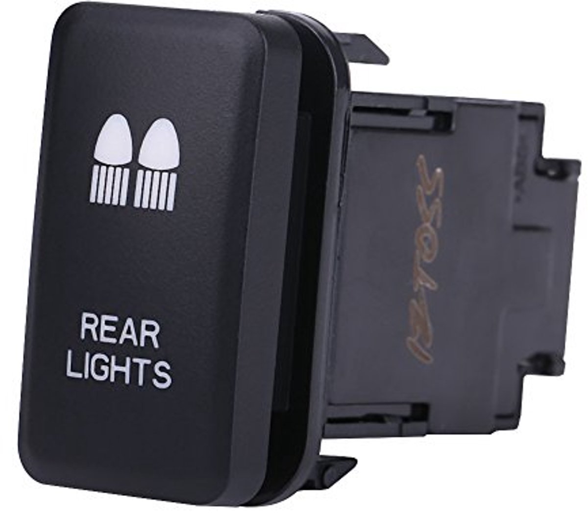 SnelShoppen - Auto Rocker Switch ON-OFF LED Lichtschakelaar 12V Blauw LED Auto Aan Uit Schakelaar voor Achterlichten - Hoogwaardige ABS Materiaal - Du