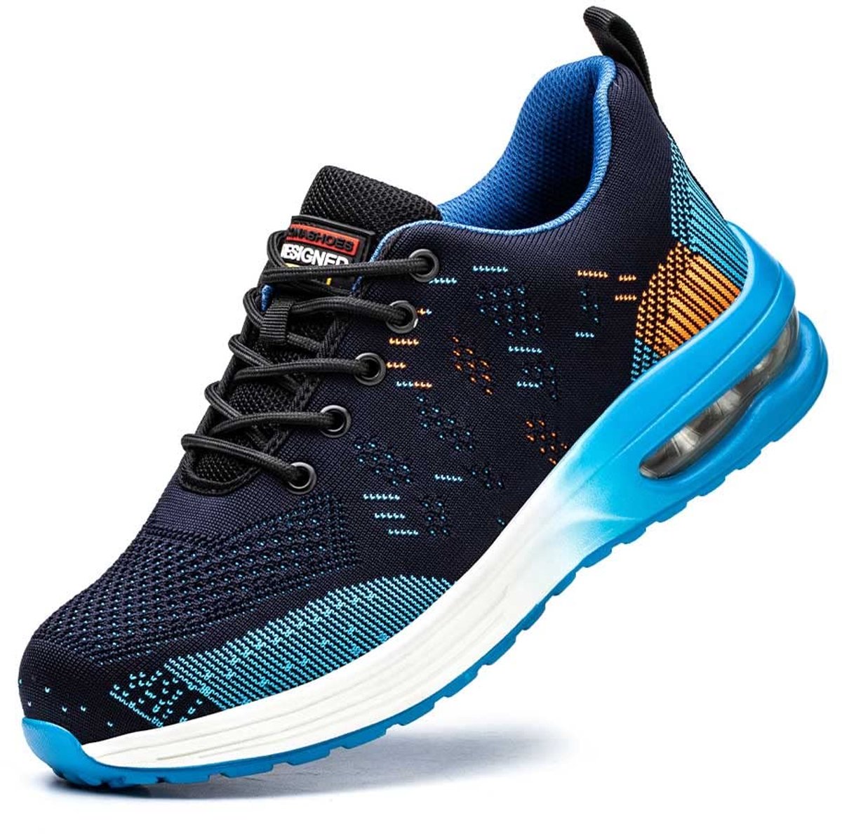 SnelShoppen - Veiligheidsschoenen Werkschoenen Stalen Neus Sneakers Comfortabel Sportieve Heren Dames Alpha Blue EU 37 Lichtgewicht Veiligheidssneaker