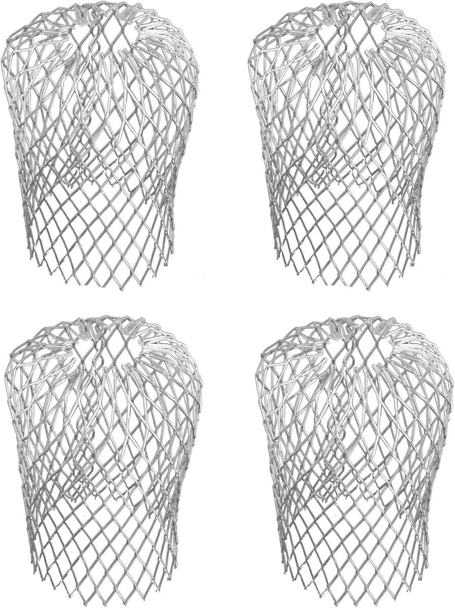 Gootfilter Set van 4 Stuks, Aluminium Bladfilter voor Dakgoten, Bescherming tegen Bladeren en Vuil, Verstelbare Regenpijp Bescherming