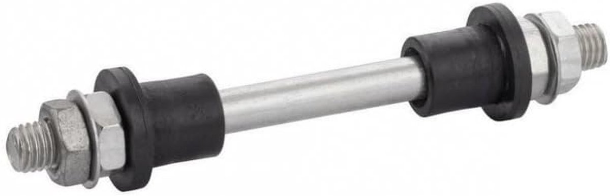 Kruiwagenwiel As - Wielas Reserveonderdeel - Tuingereedschap Gebruik - Robuuste Complete As - 20 mm - Metaal