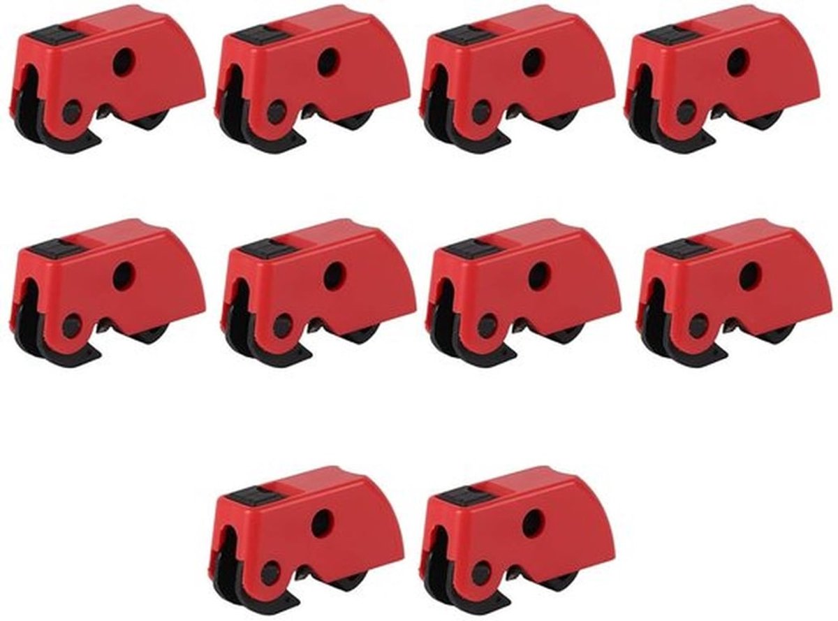 10-delige Veiligheidsvergrendeling voor Automatische Machines, Lockout Tagout Set voor Schakelaarbeveiliging en Circuitonderbrekers