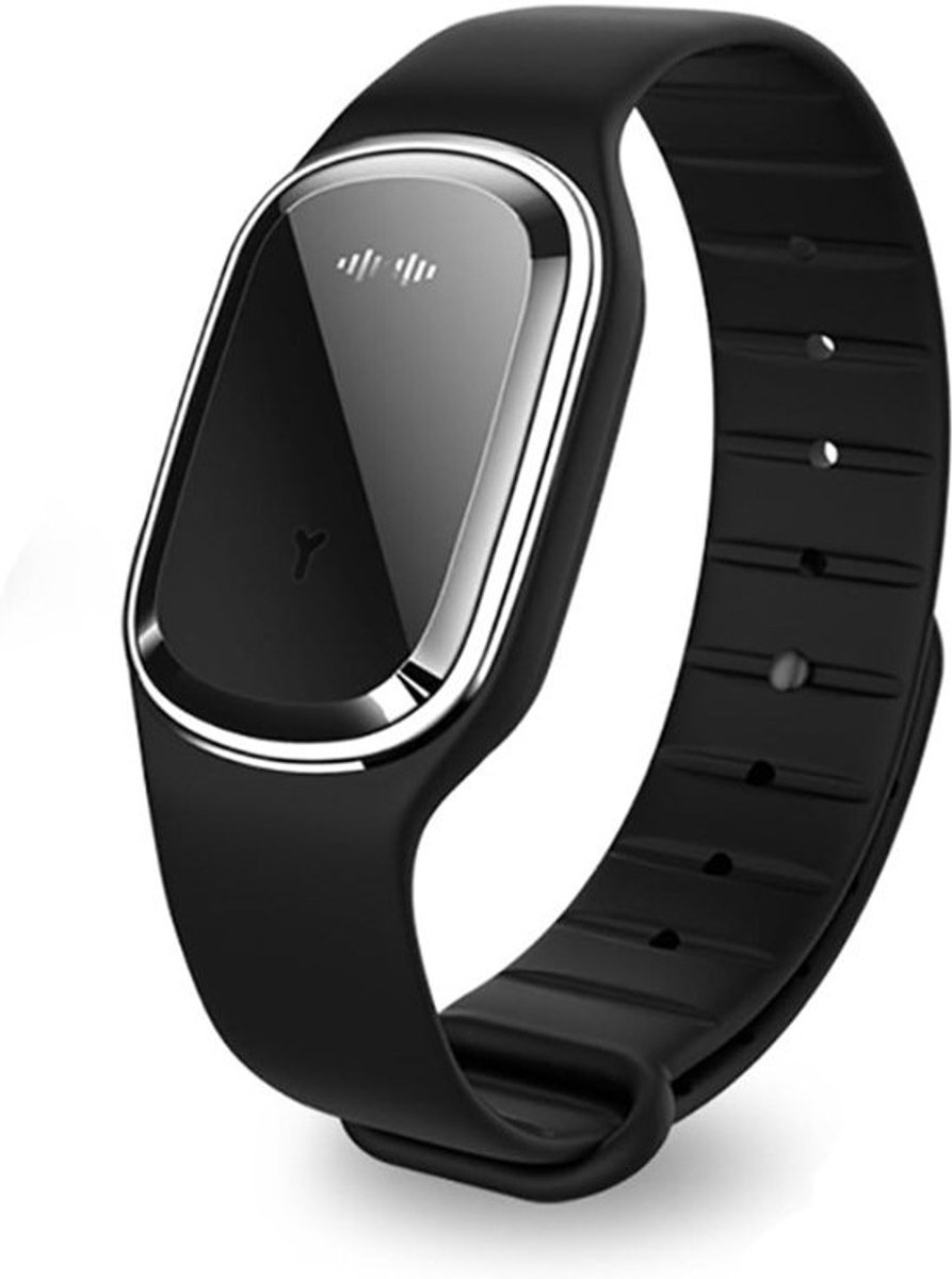 Ultrasone Anti-Muggen Armband met Oplaadbare USB, Draagbaar voor Wandelen en Kamperen, Zwart