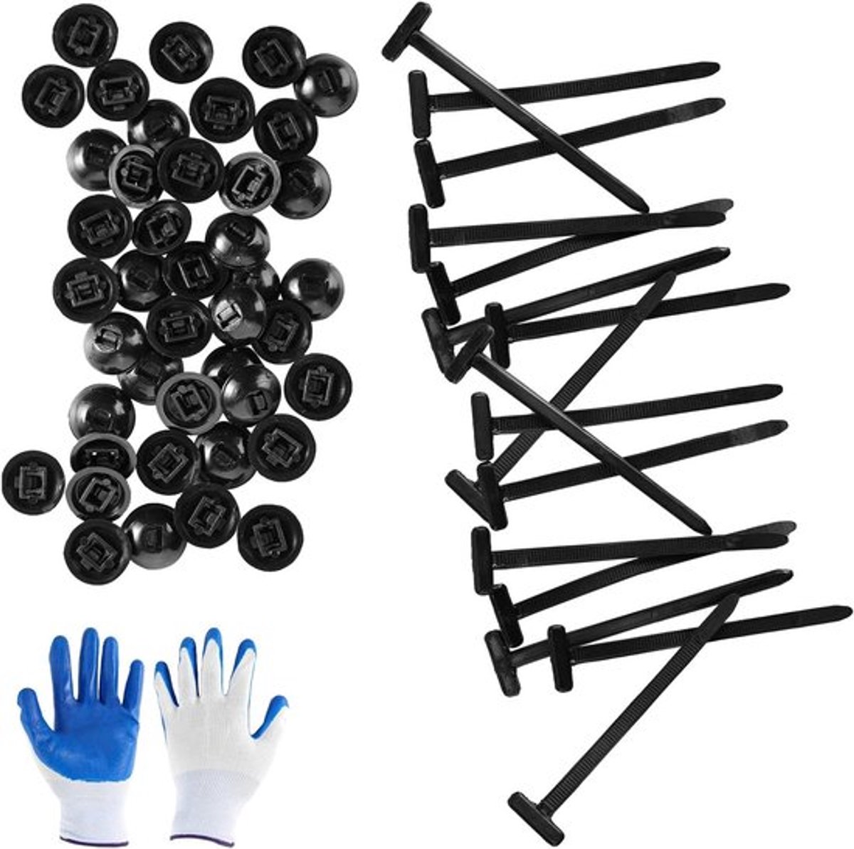 120 Stuks Nylon Universele Kabelbinders Set, Plastic Kabelbinders met 120 Zelfsluitende Beugels voor Kabelbeheer in Auto, Garage en Thuis Reparaties