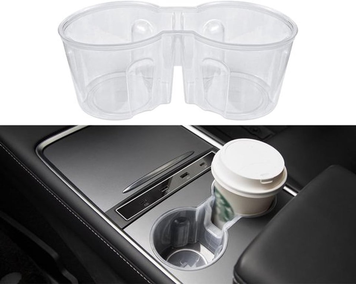 Centerconsole bekerhouder voor Tesla Model 3 en Model Y (2017-2025), Duurzame waterdichte TPU-beschermhoes voor auto-accessoires