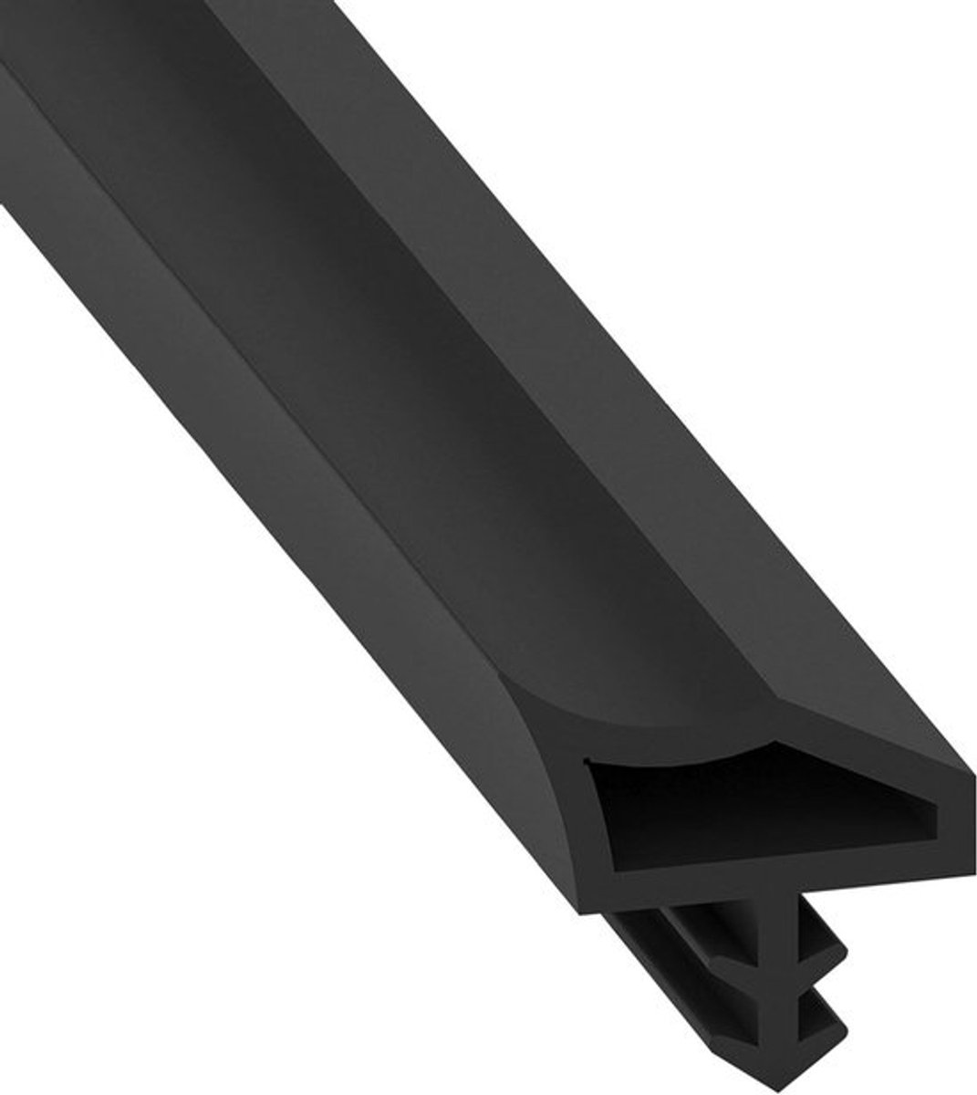 Deurafdichting voor kamerdeuren, 10 x 8 mm, TPE materiaal, vochtbestendig, geluidsisolatie en botsingspreventie (zwart, 30 m)