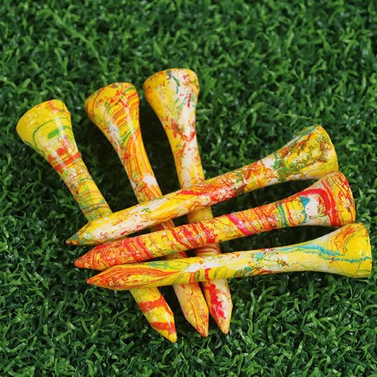 Golf Tees Hout - Golf Ballen Ondersteuning - Golf Swing - Robuust Ontwerp - 54 mm - Kleurrijk van GOLF — afbeelding 3