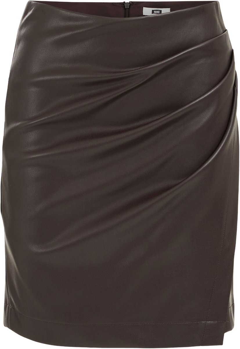 WE Fashion Dames rok van imitatieleer met overslag