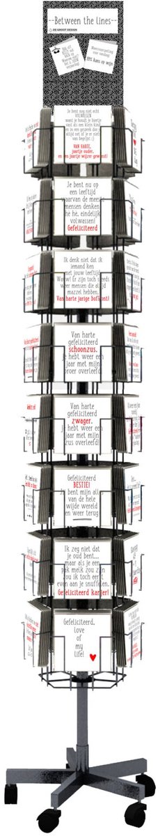Between the Lines - Part II 15x15cm - complete serie 40x6 stuks, inclusief display, topkaart en backcards