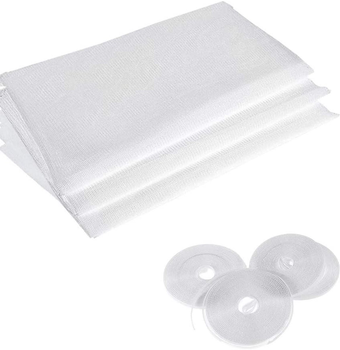 Insectengaas voor Ramen - Wit - 200 x 150 cm - Zelfklevend met Tape - Voor Muggen en Insectenbescherming