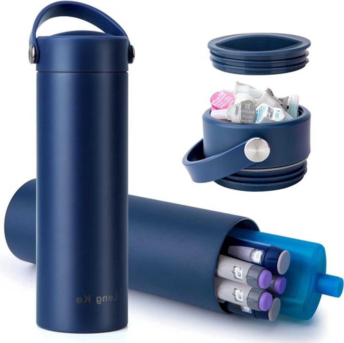 Insulinepen Koeltas voor Reizen met Temperatuurweergave, Draagbare Opslag voor Diabetische Benodigdheden met Koelpack, Ideaal voor Op Reis en Thuisgebruik