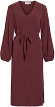 VILA - VILOVIE L/S V-NECK MIDI DRESS - NOOS - Dames - Mini jurken