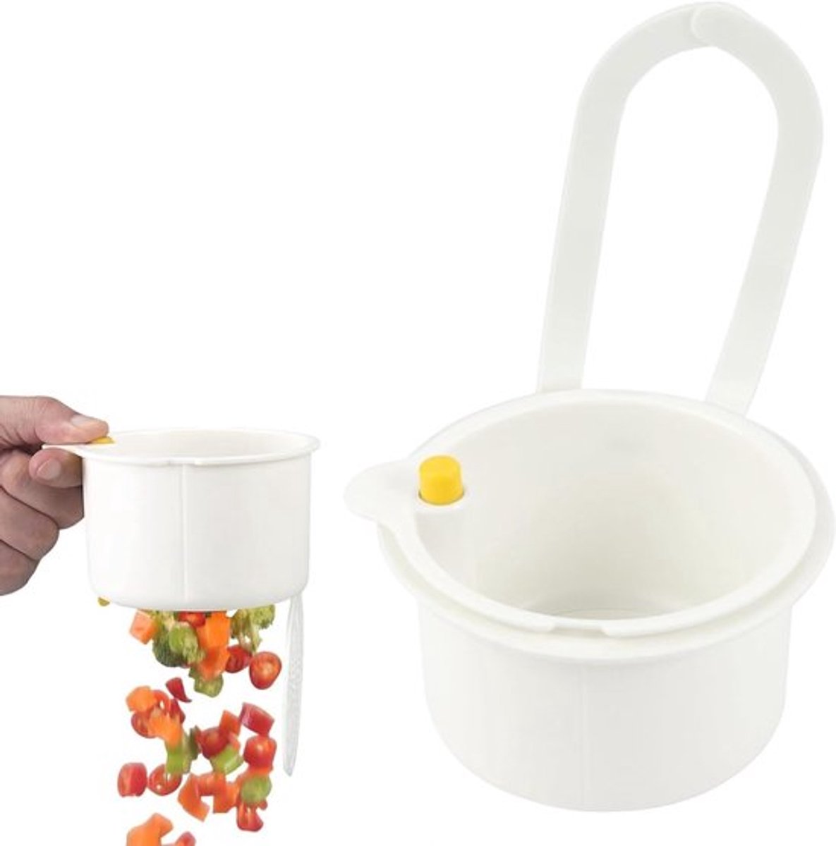 Hanging Sink Strainer met Snap-Button, Handenvrije Afvoerfilter voor Keuken, Eenvoudig te Gebruiken en Efficiënt Waterbeheer