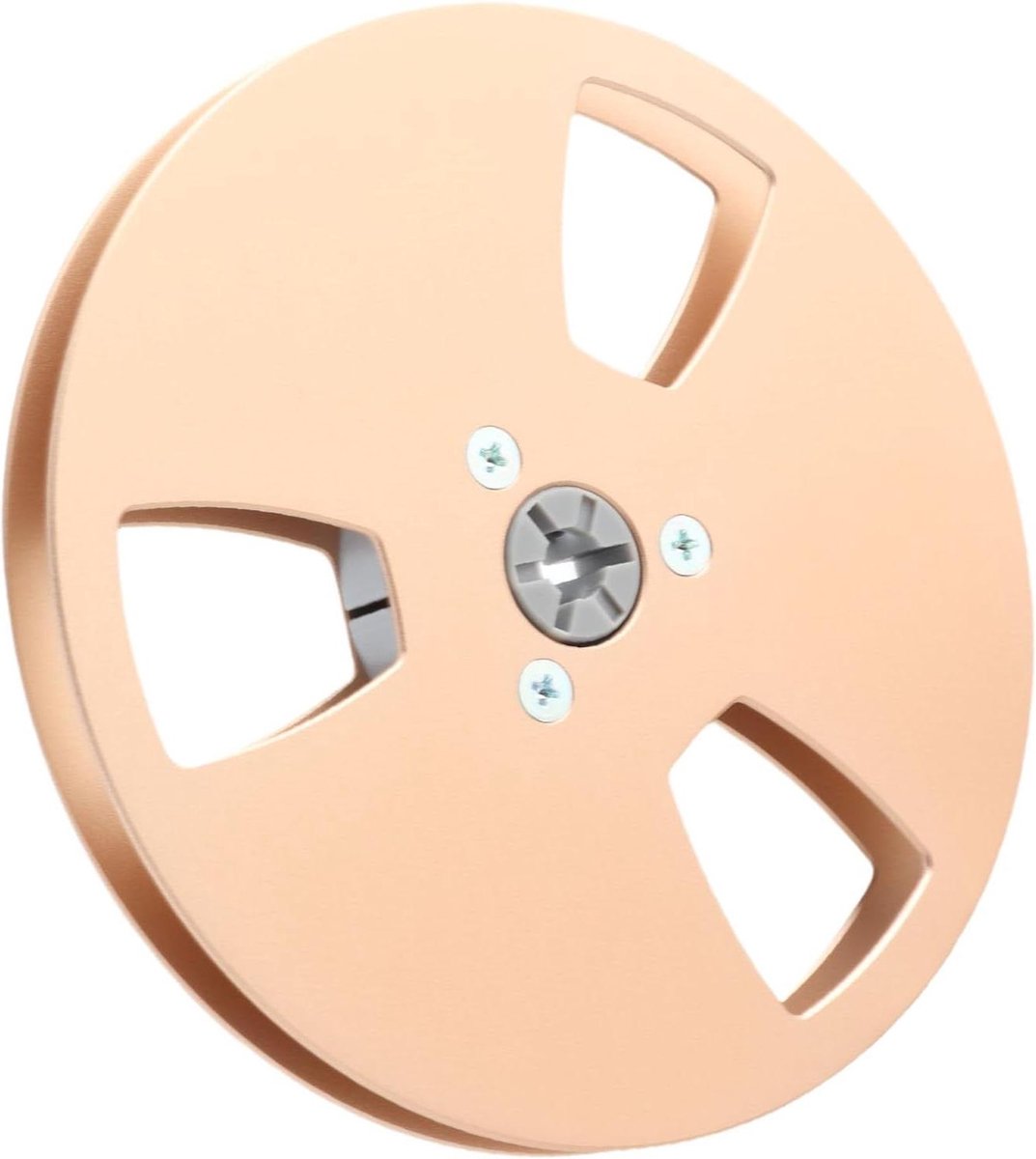 Tape Take-up Spool - Open Reel Spool - Tape Recording - Aluminum Alloy Construction - 5 Inch Diameter - Gold