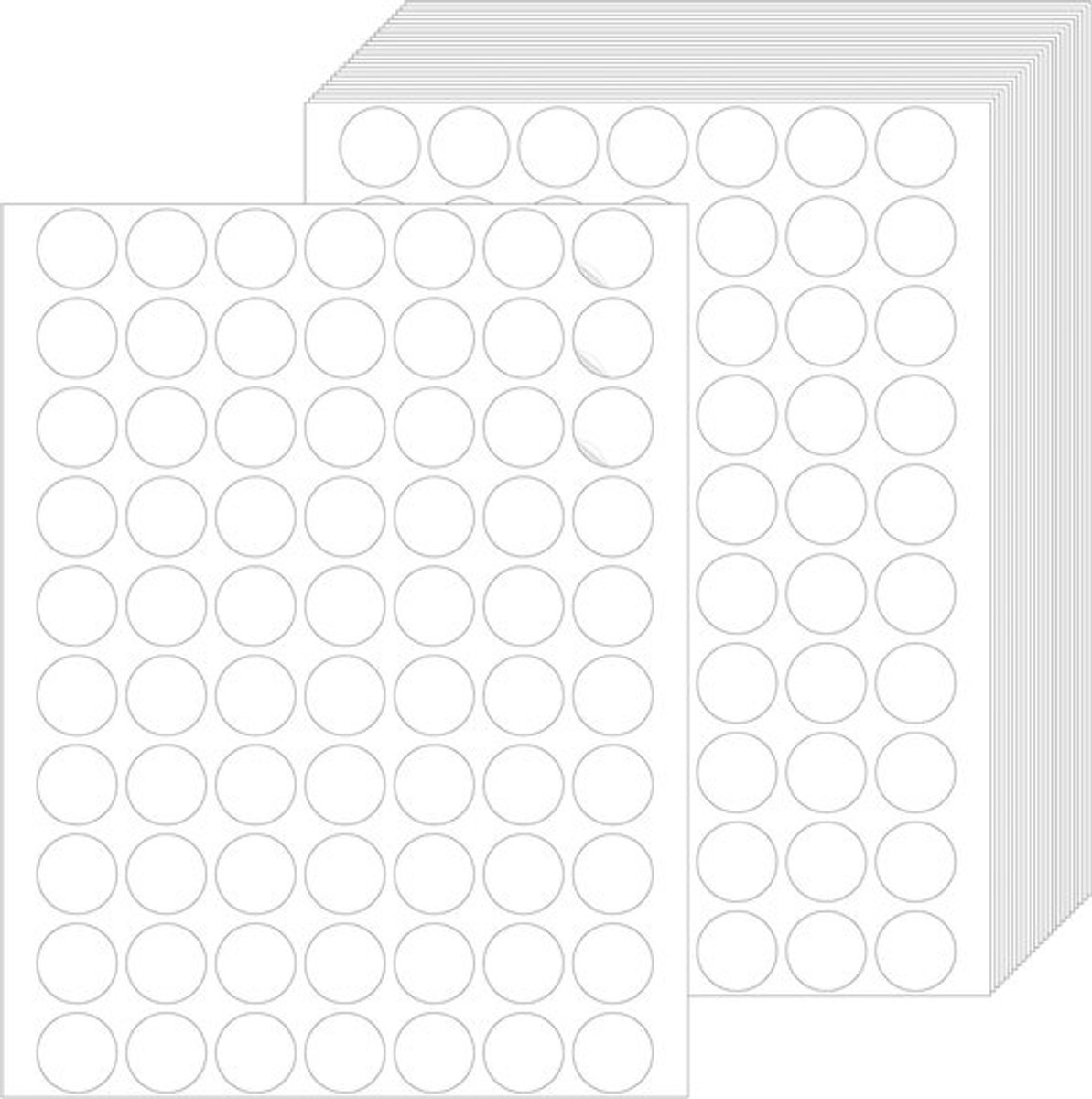 1750 Ronde Labels 2.5cm Water- en Oliebestendig, Verwijderbare Stickers voor Organisatie en Opslag, Geschikt voor Laserprinters
