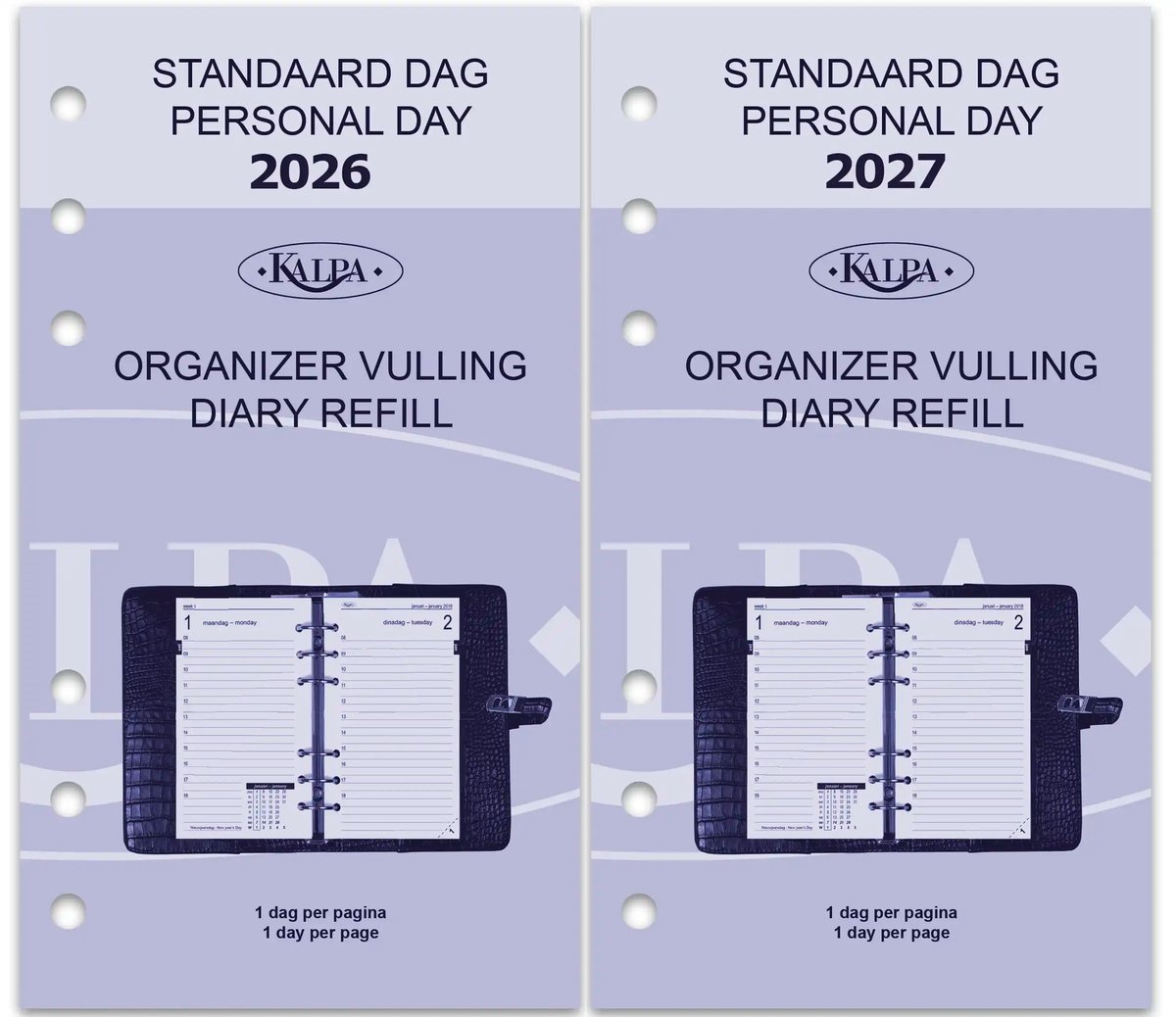 Kalpa 6221-26-27 150 x 95 mm Senior Agenda Vulling 1 Dag per Pagina NL 2026 2027