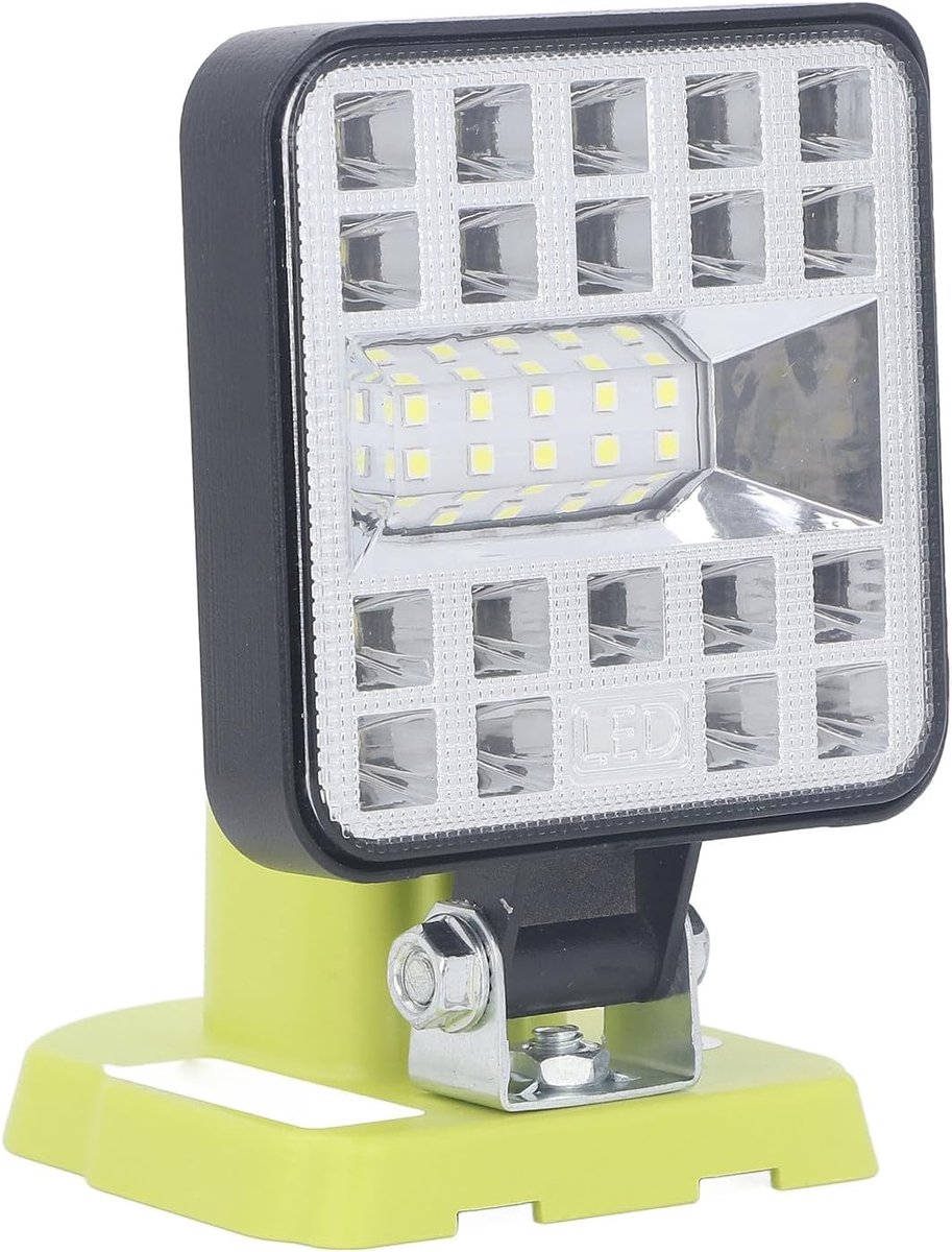 SnelShoppen - Draagbare LED Werklicht met Grote Reflectieve Oppervlakte, Compatibel met 18V Lithiumaccu, Gemaakt van ABS en Zinklegering, Uitstekende