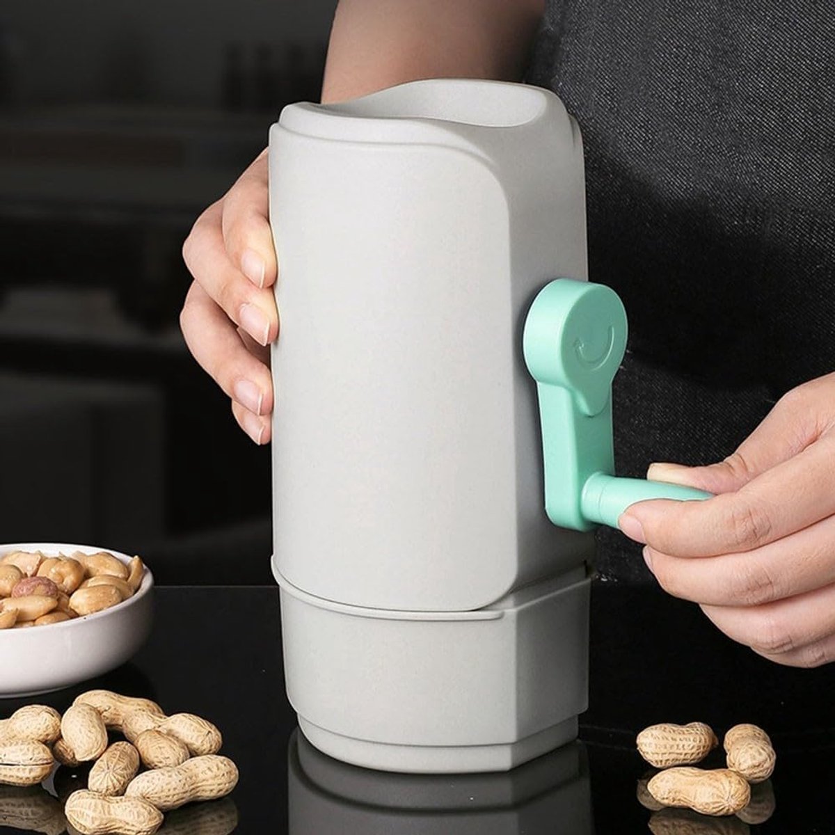 SnelShoppen - Handmatige Pinda Pelmachine Rotonde Pinda Schelp Tool met Antislip Basis, Kindvriendelijk, Voor Feesten en Gezellige Snackmomenten