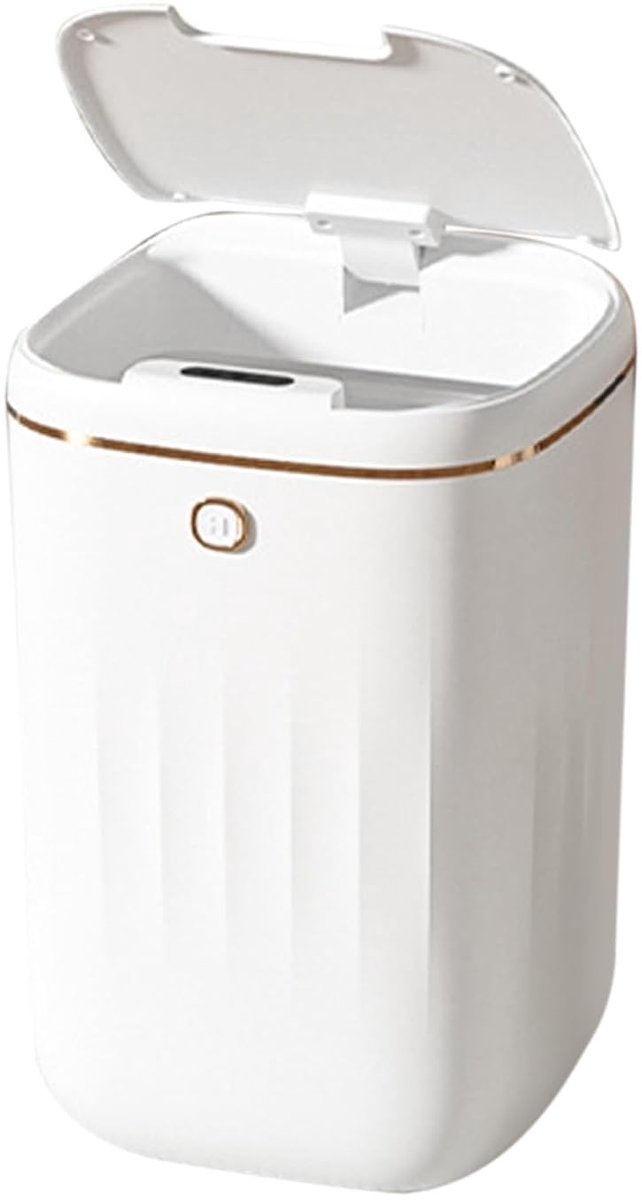 SnelShoppen - Automatische Prullenbak 20L Touch Sensor Afvalbak voor Keuken en Badkamer - Hoogwaardige PP, Eenvoudig en Modern Design, Oplaadbare Vers