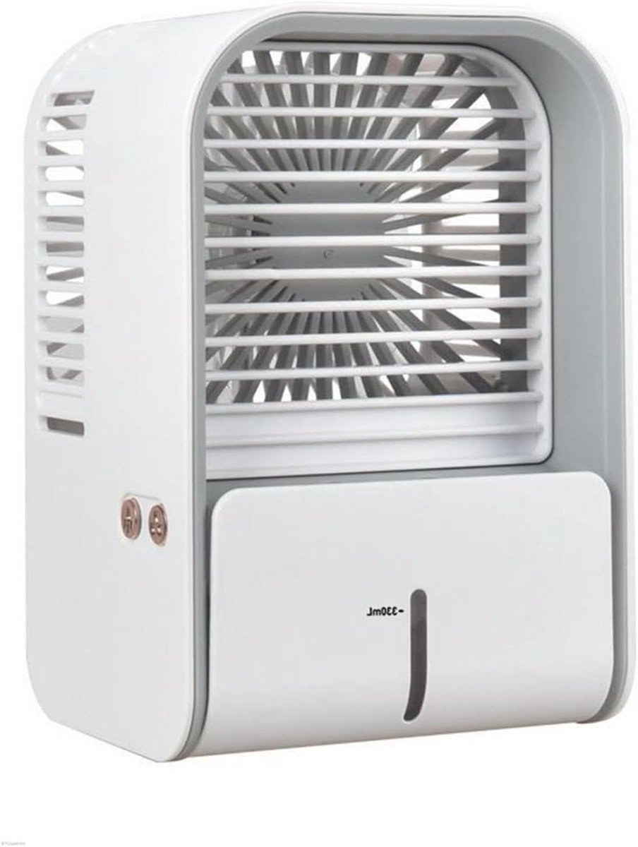 Draagbare Airco - Tafelventilator Luchtkoeler - Persoonlijke Verkoeling - 3-in-1 Functie - 1L Reservoir - Wit