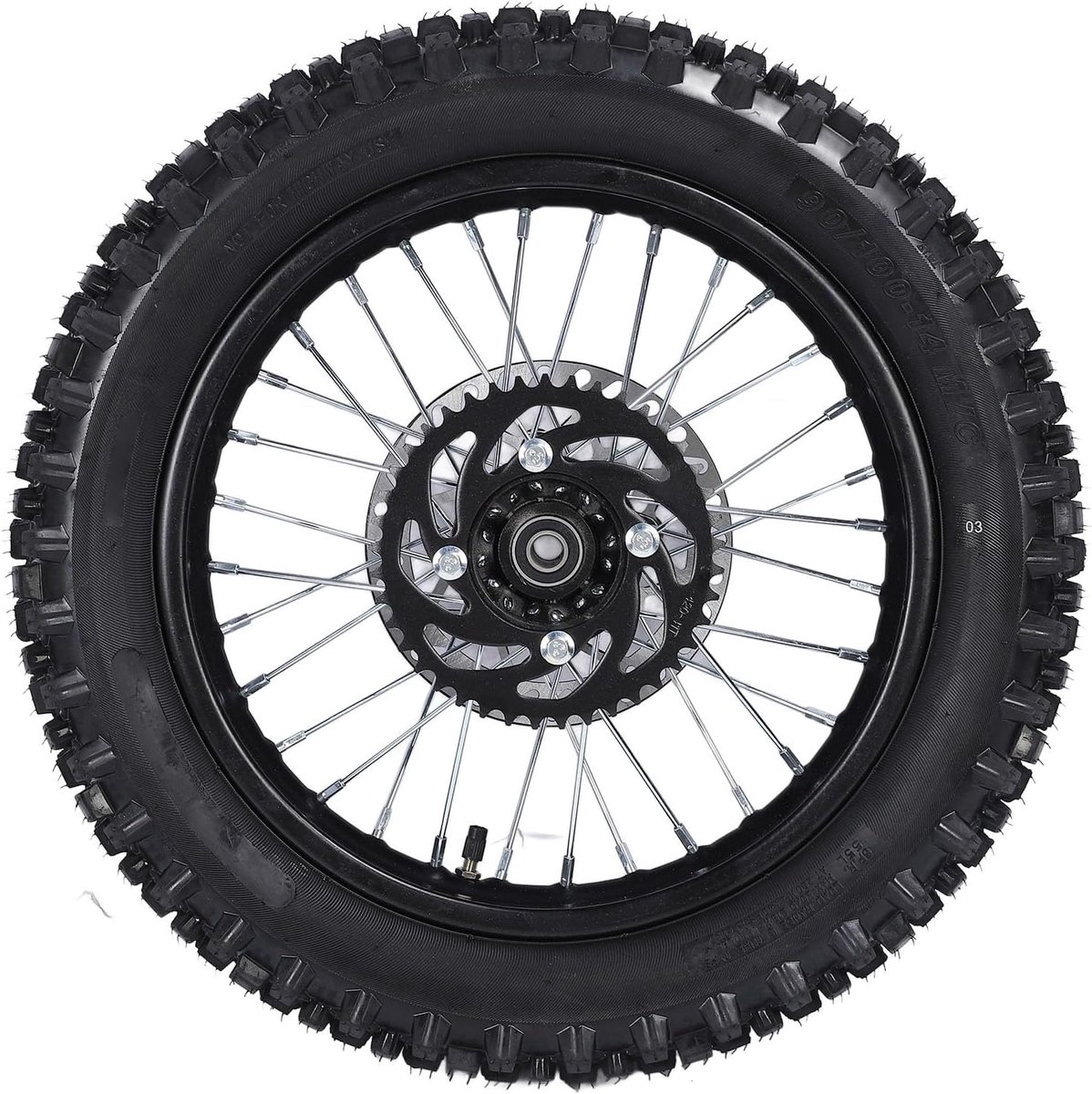 SnelShoppen - Achterwiel Velg Band Montage Verbeterde Grip voor Tao Kayo TSD 110 TD 125 14in 90/100-14 15mm As