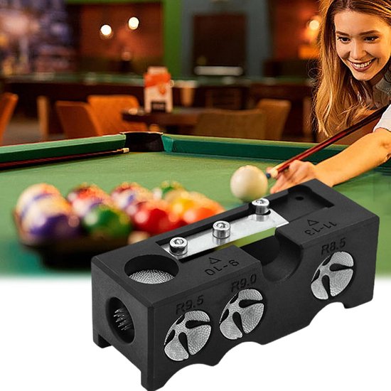 Allecta- Reparatie Tool voor Biljart Cues - Onderhoud - Multifunctioneel - Accessoires - Reparatie Onderdelen - Stick 11-in-1 - Cue Tip Shaper - Biljart - Club Reinigen - Reparateurs - Stick Onderhoud en Reparaties - Geschikt voor Biljartkeus - Zwart van Allecta — afbeelding 3