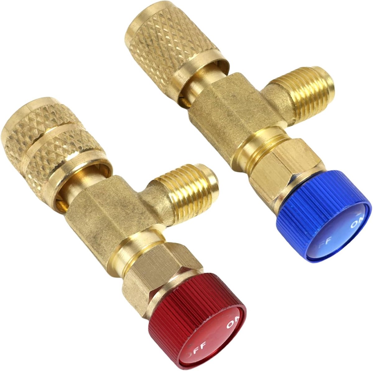 SnelShoppen - Pack van 2 Veiligheidskleppen R410A R22, Koelmiddel Controlekleppen, R410a Adapter, Koudemiddel Vuladapter met Veiligheidskleppen en Sne