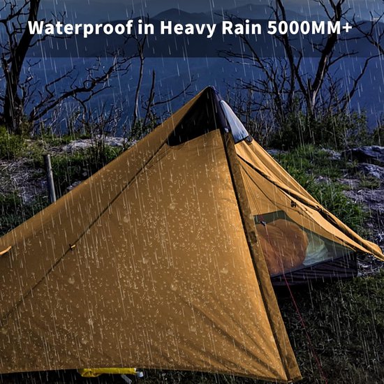 1 Persoons Tent Ultralicht - Lichtgewicht Tent Waterdicht Voor Koppels Vrienden Kamperen Wandelen Trekking — afbeelding 4