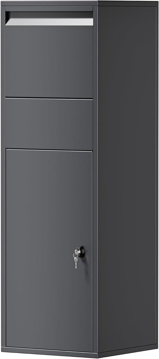 Pakketbox - Brievenbus - Pakketontvangst Thuis - Innovatief Klepsysteem - 460x450x1400 mm - Antraciet