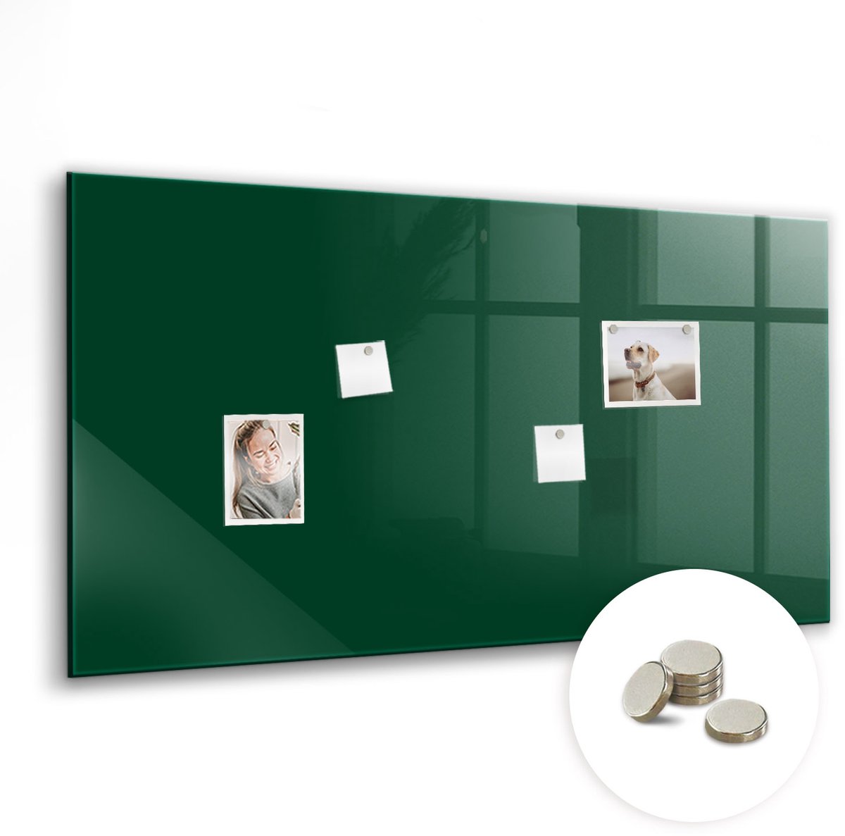 Coloray Glazen Magneetbord - Magnetisch Bord Blauwe kleur - 120x60 cm - Groente Magneetbord - Magnetic Board - Magnetisch Wandbord