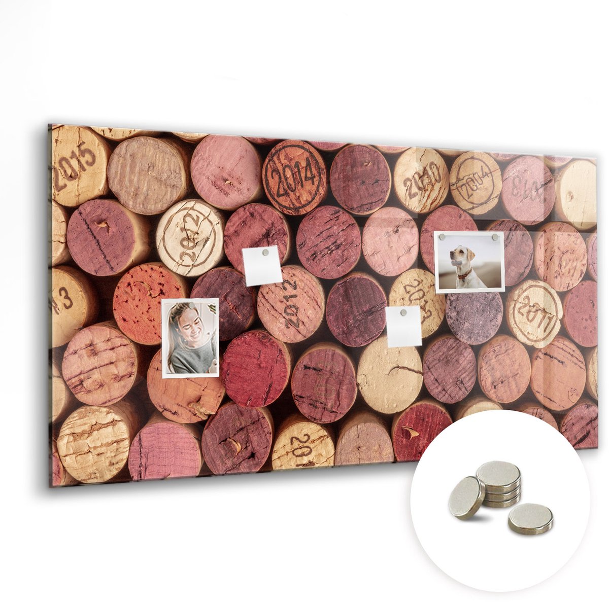 Coloray Glazen Magneetbord - Magnetisch Bord Riviergebergtelandschap - 120x60 cm - Veelkleurig Magneetbord - Magnetic Board - Woonkamer Decoratie