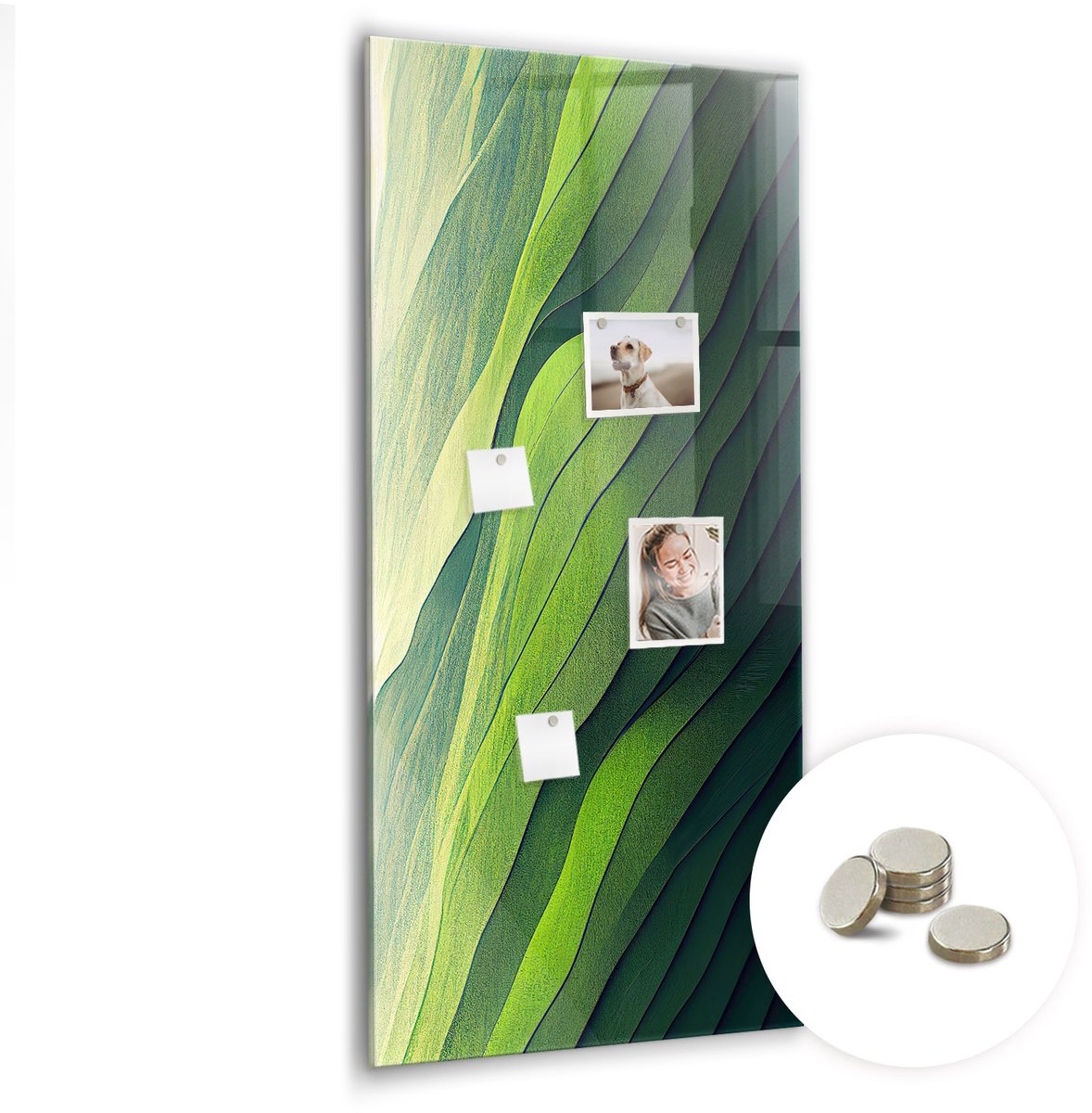 Coloray Glazen Magneetbord - Magnetisch Bord Flamingo vogel natuur - 60x120 cm - Groente Magneetbord - Magnetic Board - Woonkamer Decoratie